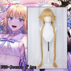 Uwowo Fate Grand Order/FGO Imaginary Scramble Jeanne D'Arc Cosplay Wig 120cm Gold Hair
