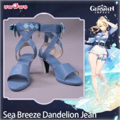 Uwowo Game Genshin Impact Jean Summer Outfit Sea Breeze Dandelion Cosplay Shoes