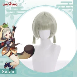Uwowo Game Genshin Impact Inazuma Sayu Cosplay Wig Short Hair