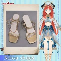 Uwowo Genshin Impact: Nilou Sumeru Hydro Female Cosplay Shoes Nilou Shoes