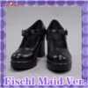 Uwowo Genshin Impact Fanart Cosplay Shoes Fischl Maid Dress Cosplay Shoes