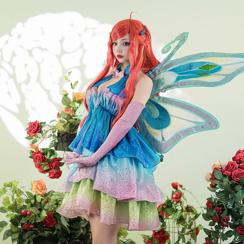 Uwowo Cosplay Bloom Enchantix Cosplay Princess Fairy Wings Winx Cosplay Clubb Costumes 6 Uwowo Cosplay Bloom Enchantix Cosplay Princess Fairy Wings Winx Cosplay Clubb Costumes - Image 6