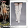 Uwowo Nier: Automata 2B White Wedding Dress Bride Cosplay Costume Shoes
