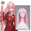 UWOWO Anime DARLING In The FRANXX Cosplay Wig Zero Two CODE:002 100cm Pink Hair