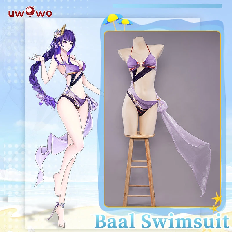 Exclusive Authorization Uwowo Genshin Impact Raiden Shogun Baal Swimsuit Genshin Impact Fanart Ei Swimsuit Cosplay Costume