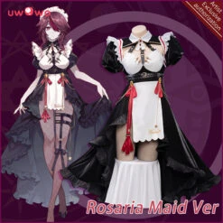 Exclusive Authorization Uwowo Game Genshin Impact Fanart Maid Ver Rosaria Maid Cosplay Costume