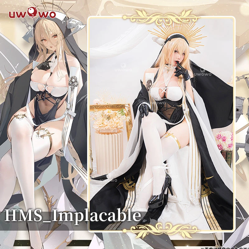 Uwowo Game Azur Lane HMS Implacable Nun Sexy Dress Cosplay Cosutme 1 Uwowo Game Azur Lane HMS Implacable Nun Sexy Dress Cosplay Cosutme
