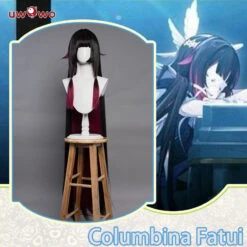 Uwowo Game Genshin Impact Cosplay Wig Fatui Cosplay Wig Columbina Wig