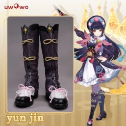 Uwowo Game Genshin Impact Liyue Geo Yunjin Cosplay Yun Jin Shoes