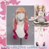 Uwowo Anime/Manga My Dress-Up Darling Marin Kitagawa Lattice Maid Cosplay Wig Gradient Glod Rose Long Hair