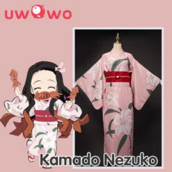 In Stock Uwowo Demon Slayer: Kimetsu No Yaiba Summer Festival Ver. Kimono Nezuko Kamado Cosplay Costume