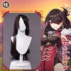 Uwowo Game Genshin Impact Liyue Beidou Cosplay Wig 70cm Long Brown Hair