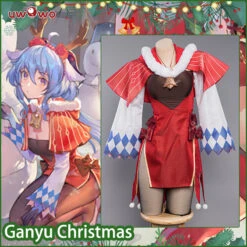 Uwowo Genshin Impact Fanart Ganyu Holiday Christmas Cosplay Costume