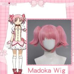 Uwowo Anime Puella Magi Madoka Magica Cosplay Wig Kaname Madoka Wig Short Pink Hair
