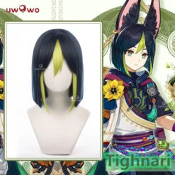 Uwowo Genshin Impact: Tighnari Cosplay Wig Man Wig Short Hair