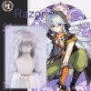 Uwowo Game Genshin Impact Razor Wolf Boy Cosplay Wig 90cm Sliver Gray Long Hair