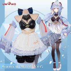 Exclusive Authorization Uwowo Game Genshin Impact Fanart Ganyu Maid Ver Cosplay Costume
