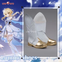 Uwowo Genshin Impact Shoes Lumine Traveler Female Cosplay Shoes Lumine Shoes