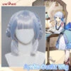 Uwowo Genshin Impact Ayaka Fontaine Springbloom Missive Dress New Skin Outfit Cosplay Wig