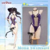 Exclusive Authorization Uwowo Genshin Impact Swim Fanart Mona Swimsuit Cosplay Costume