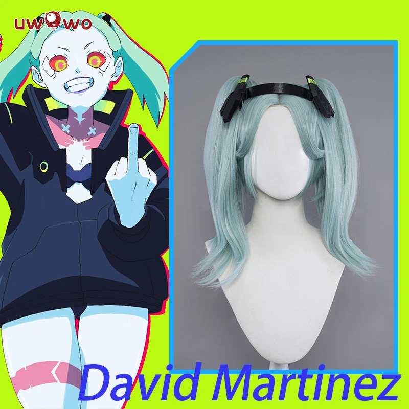 Uwowo Anime Cyberpunk: Edgerunners Cosplay Rebecca Cosplay Wig Light Blue Hair With Ponytail 1 Uwowo Anime Cyberpunk: Edgerunners Cosplay Rebecca Cosplay Wig Light Blue Hair With Ponytail