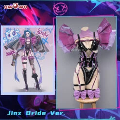 Exclusive Authorization Uwowo X Ailish: Acrane/League Of Legends Fanart Jinx Bride Ver. Cosplay Costume