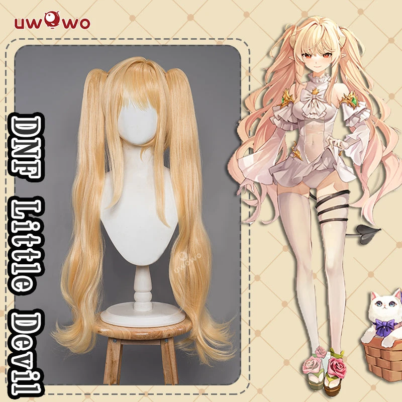 Uwowo Game Dungeon Fighter DNF Fanart: Battle Mage Demon Little Devil Loli Cute Cosplay Wig Yellow Long Hair 1 Uwowo Game Dungeon Fighter DNF Fanart: Battle Mage Demon Little Devil Loli Cute Cosplay Wig Yellow Long Hair