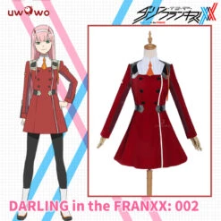 Uwowo Anime DARLING In The FRANXX: 002 Zero Two Uniform Cosplay Costume