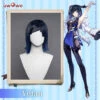 Uwowo Genshin Impact Yelan Liyue Hydro Female Cosplay Wig Short Blue Hair