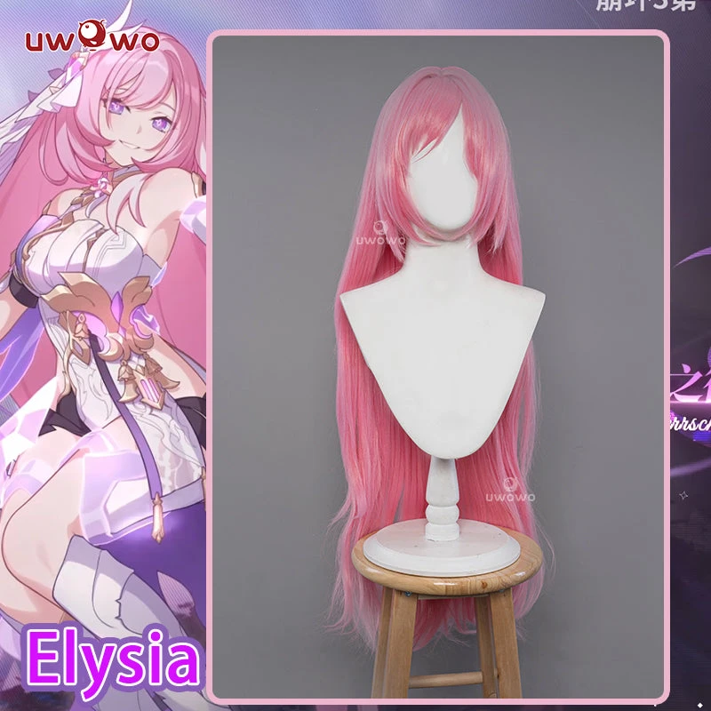 Uwowo Game Honkai Impact 3: Elysia Cosplay Wig Pink Long Hair 1 Uwowo Game Honkai Impact 3: Elysia Cosplay Wig Pink Long Hair