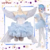 Uwowo Re:Zero Starting Life In Another World Clear & Dressy-Rem Cosplay Costume Cute Angel Cosplay Dress