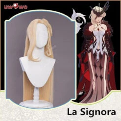Uwowo Game Genshin Impact Cosplay Wig Fatui Cosplay Wig La Signora Wig