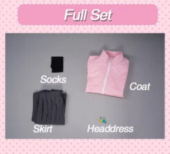 UWOWO Gotou Hitori Cosplay Costume Bocchi The Rock Gotou Hitori Cosplay Suit JK Uniform Skirt Pink Jacket Full Outfit -Uwowo Cosplay Sales 2 14