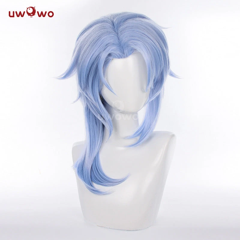 Uwowo Genshin Impact Kamisato Ayato Male Cosplay Inazuma Costume Wig 45CM Blue Wig 2 Uwowo Genshin Impact Kamisato Ayato Male Cosplay Inazuma Costume Wig 45CM Blue Wig - Image 2