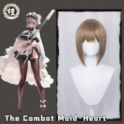 The Combat Maid Series ♥ Heart Cosplay Wig 35cm Light Brown Updo Hair