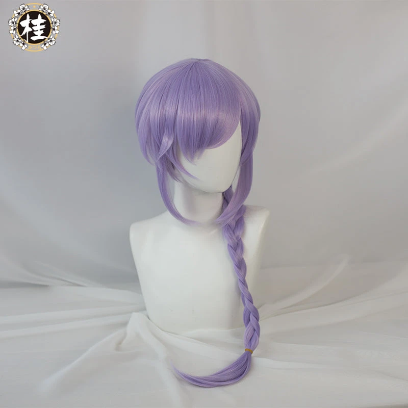 Uwowo Game Genshin Impact Qiqi Pharmacist Cosplay Wig Icy Resurrection 85cm Light Purple Braided Hair 3 Uwowo Game Genshin Impact Qiqi Pharmacist Cosplay Wig Icy Resurrection 85cm Light Purple Braided Hair - Image 3