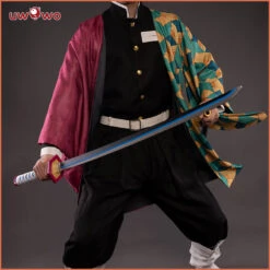Uwowo Demon Slayer Cosplay Kimetsu No Yaiba Tomioka Giyuu Cosplay Costume Demon Slayer Uniform Plus Size Cosplay