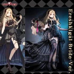 Uwowo Exclusive Authorization Fate Grand Order/FGO Fanart Ereshkigal Black Bride Ver. Cosplay Costume