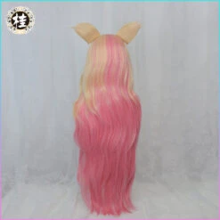 Uwowo KDA All Out Ahri Cosplay Wig League Of Legends LOL The Nine-Tailed Fox 100cm Gold Pink Gradient Wig K/DA -Uwowo Cosplay Sales 2 974f3392 e21a 4585 b428 a8f33a9a862d