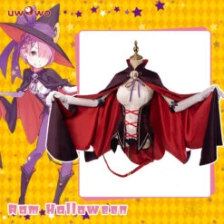Uwowo Re:Zero Starting Life In Another World Ram Halloween Ver. Cosplay Costume