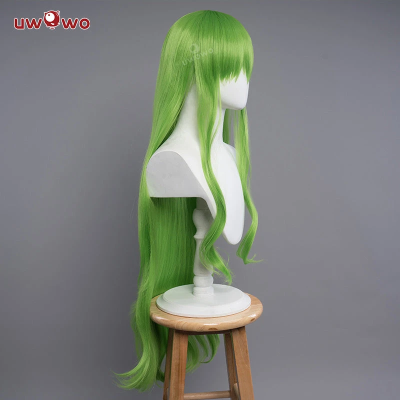 Uwowo Anime Code Geass Fanart: C.C. Black Bride Lelouch Lamperouge Suit Couple Cosplay Wig 100cm Long Green Hair 2 Uwowo Anime Code Geass Fanart: C.C. Black Bride Lelouch Lamperouge Suit Couple Cosplay Wig 100cm Long Green Hair - Image 2