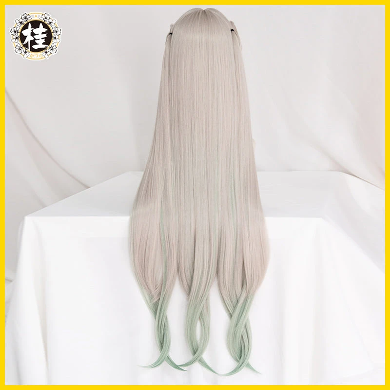 UWOWO Toilet-Bound Hanako-kun/Jibaku Shounen Hanako-kun Yashiro Nene Cosplay Wig 90cm Long Wavy Ivory Green Gradient Hair 3 UWOWO Toilet-Bound Hanako-kun/Jibaku Shounen Hanako-kun Yashiro Nene Cosplay Wig 90cm Long Wavy Ivory Green Gradient Hair - Image 3