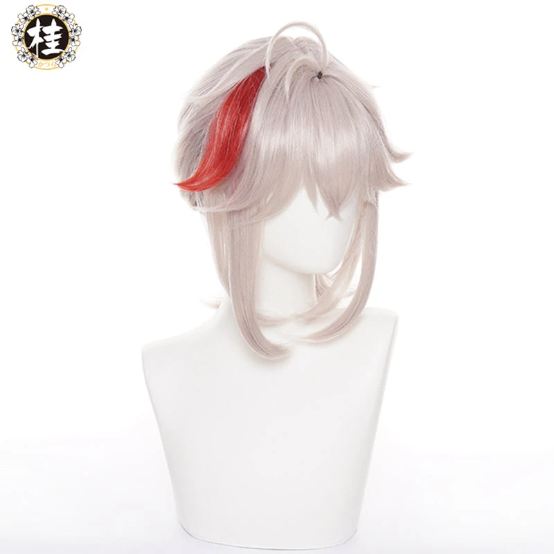 Uwowo Game Genshin Impact Kaedehara Kazuha Cosplay Wig 40cm Gray Short Hair 2 Uwowo Game Genshin Impact Kaedehara Kazuha Cosplay Wig 40cm Gray Short Hair - Image 2