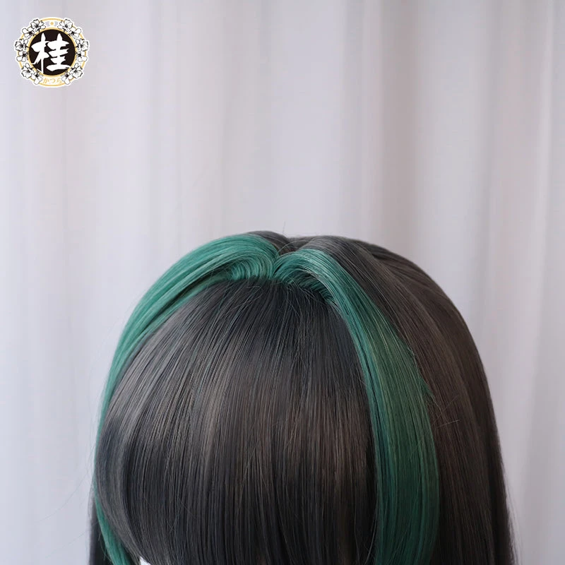 Uwowo Game Azur Lane Royal Navy HMS Cheshire Cosplay Wig 35CM Gray And Green Wig 4 Uwowo Game Azur Lane Royal Navy HMS Cheshire Cosplay Wig 35CM Gray And Green Wig - Image 4