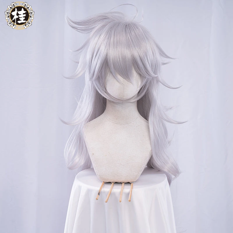 Uwowo Game Genshin Impact Razor Wolf Boy Cosplay Wig 90cm Sliver Gray Long Hair 4 Uwowo Game Genshin Impact Razor Wolf Boy Cosplay Wig 90cm Sliver Gray Long Hair - Image 4