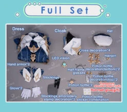 Uwowo Genshin Impact Sucrose Anemo Mondstadt Female Cosplay Costume -Uwowo Cosplay Sales 3345