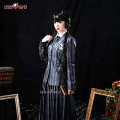 Uwowo Wednesday Addams School Uniform Cosplay Costume -Uwowo Cosplay Sales 3 176528c5 a7da 44ba 8ccf 9f2d385de24b