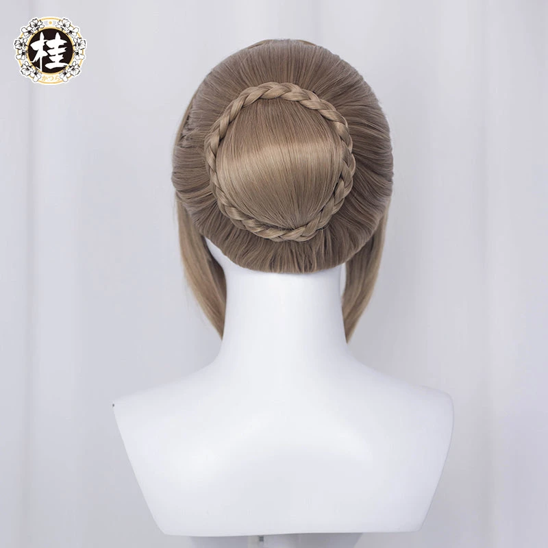 The Combat Maid Series ♥ Heart Cosplay Wig 35cm Light Brown Updo Hair 2 The Combat Maid Series ♥ Heart Cosplay Wig 35cm Light Brown Updo Hair - Image 2