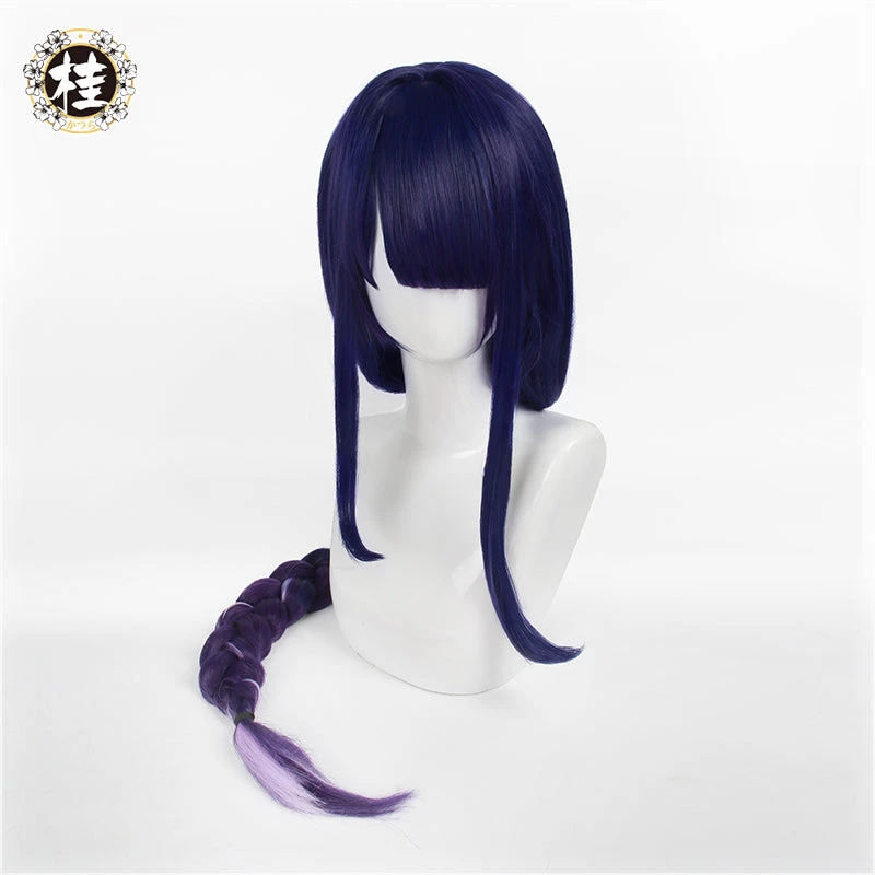 Uwowo Game Genshin Impact Inazuma Baal Raiden Shogun Cosplay Wig 105cm Long Braided Hair 2 Uwowo Game Genshin Impact Inazuma Baal Raiden Shogun Cosplay Wig 105cm Long Braided Hair - Image 2
