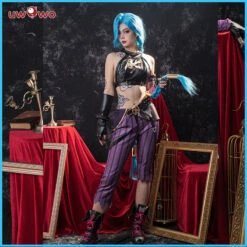 Uwowo Game League Of Legends Cosplay LOL Cos Jinx Cosplay LOL Arcane Young Ver Jinx Costume